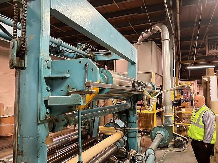 Used 77" WIDE JAGENBERG TWO DRUM WINDER 50" REWIND DIAMETER - PENDING SALE