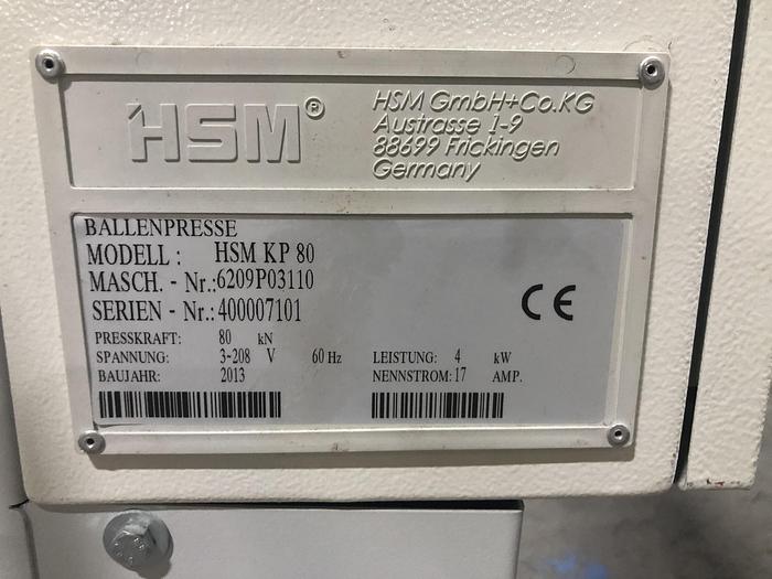 Used HSM KP 80 Baler MFG 2013