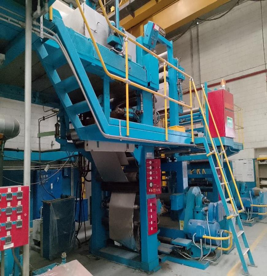 Used 50" (1280mm) WIDE POLYTYPE SWISS POLYNORM II COATER LAMINATOR - ALUMINUM, PAPER & FILM