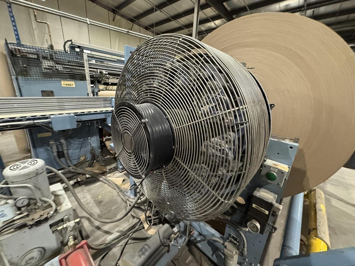 Used 72" WIDE JENNERJAHN MODEL SRA-72 COUNTER ROLL SLITTER REWINDER