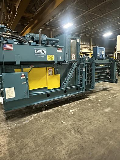 Used AMERICAN MODEL 12847 HORIZONTAL AUTO-TIE BALER WITH ALLEN BRADLEY CONTROLS 60 HP