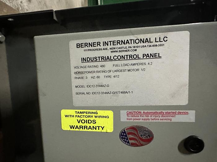 Used BERNER INTERNATIONAL, LLC IDC12-3144AZ-G