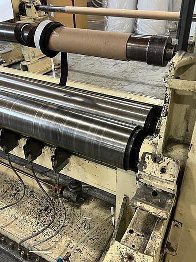 Used 84" CAMERON TWO DRUM SLITTER REWINDER FOR NONWOVENS