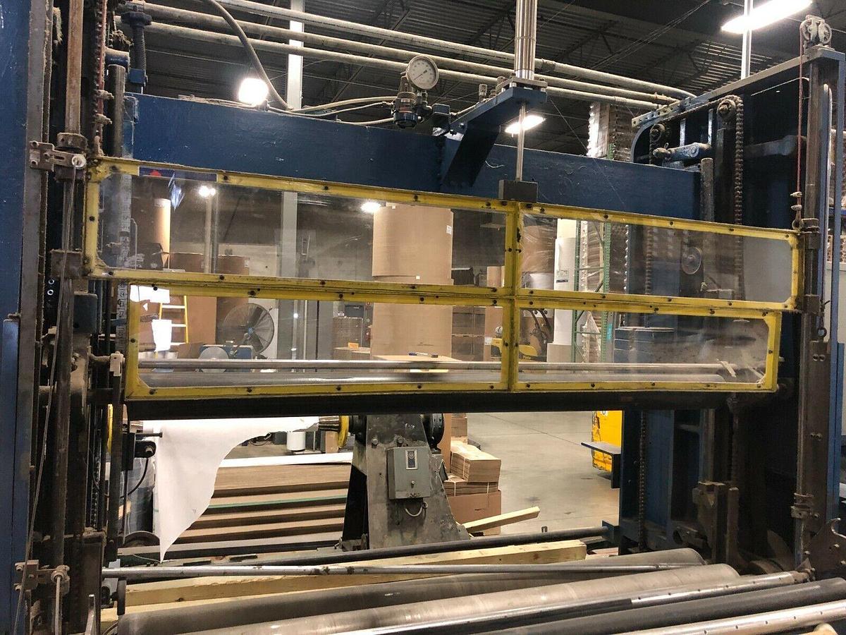 Used 72" WIDE CAMERON TYPE 428 SLITTER REWINDER FOR COUNTER ROLLS