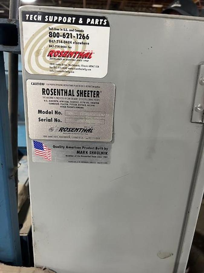 Used 84" ROSENTHAL DOWN-CUT SHEETER WITH SLITTING AND PUNCHING SYSTEM MODEL WM-7-HHDUBSHTCIPH-12