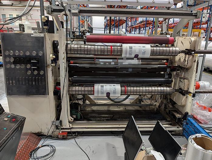 Used 70" (1800mm) WIDE TITAN ATLAS SR6 CANTILEVERED DUPLEX SLITTER REWINDER