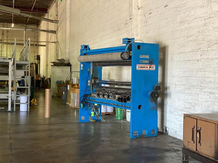 Used 100" WIDE ELITE CAMERON TWO DRUM WINDER MODEL T4400 60" REWIND DIAMETER 3500 FPM