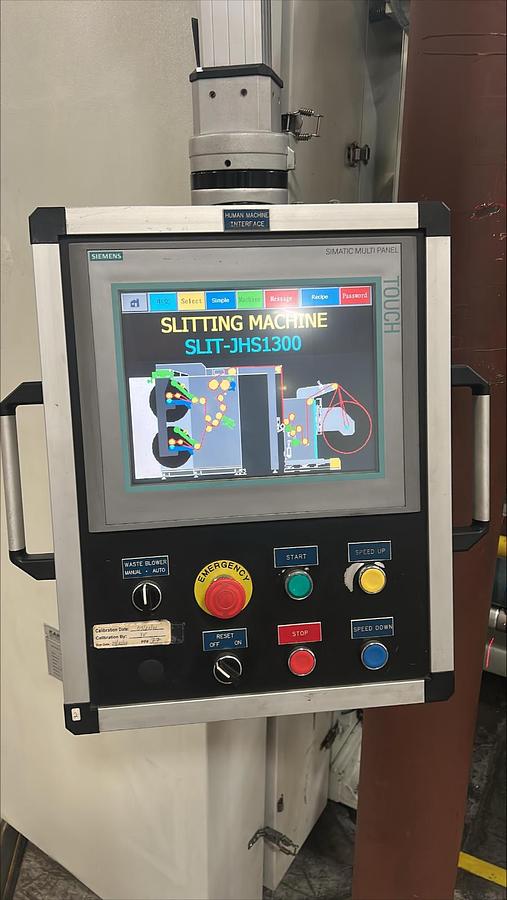 Used 51" WIDE KARLVILLE DUPLEX SLITTER REWINDER MODEL SLIT-JHS-1300 MFG 2013