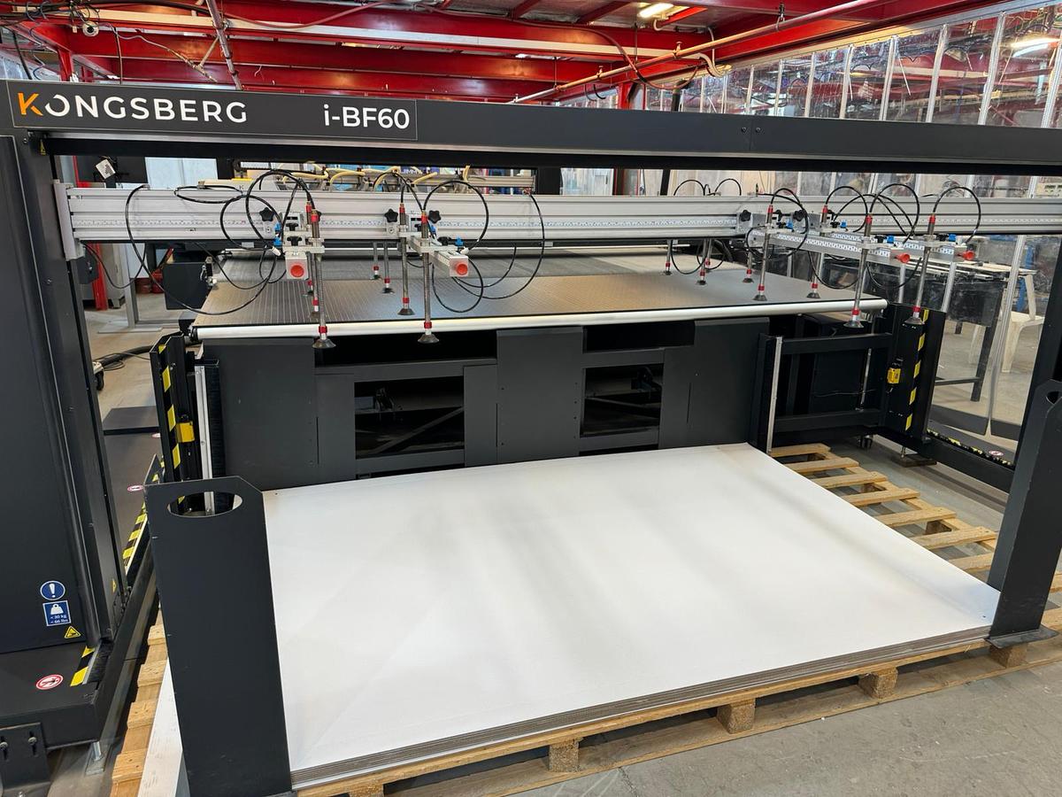 Used KONGSBERG HIGH SPEED FEEDING, CUTTING & STACKING SYSTEM MODEL i-BF60