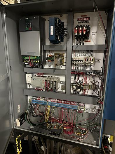 Used 62" SHANKS MODEL 828 DUPLEX SLITTER REWINDER SHEAR AND SCORE SLITTING CAPACITY