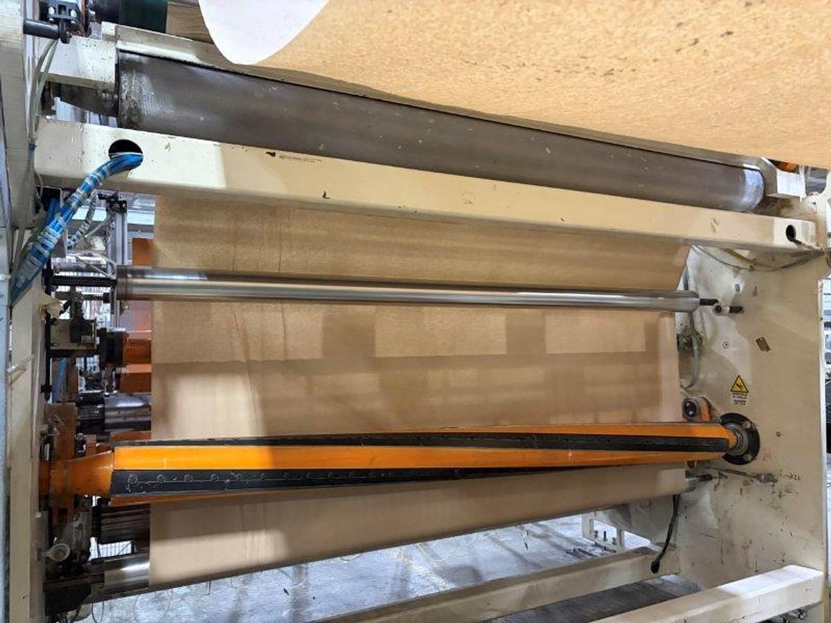 Used 108" WIDE MAFLEX HESTIA MODEL SA-502 INDUTRIAL ROLL REWINDER