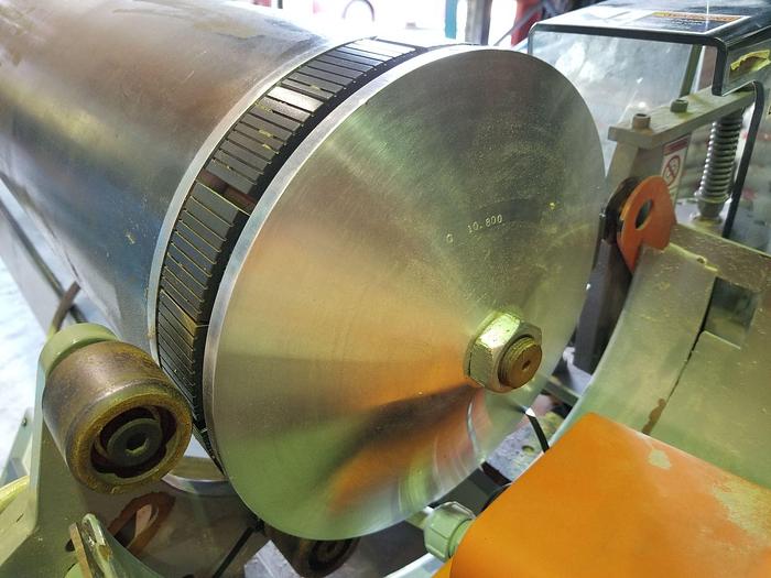 Used 90" WIDE APPLETON S-210 CORE CUTTER 2HP