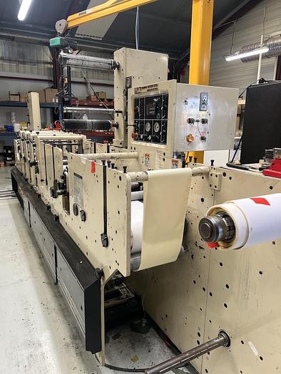 Used MARK ANDY 2200 13" WIDE 4 COLOR FLEXO PRESS 2 DIE STATIONS