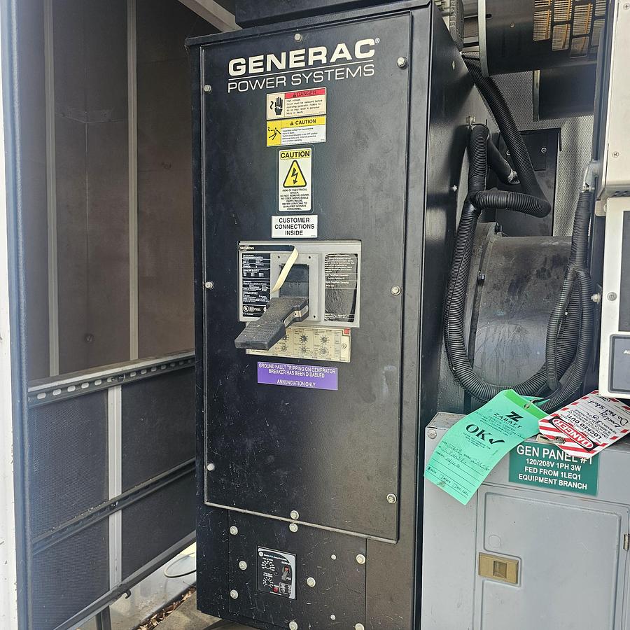 Used 500 KW GENERAC POWER SYSTEMS, INC BACK UP DIESEL GENERATOR