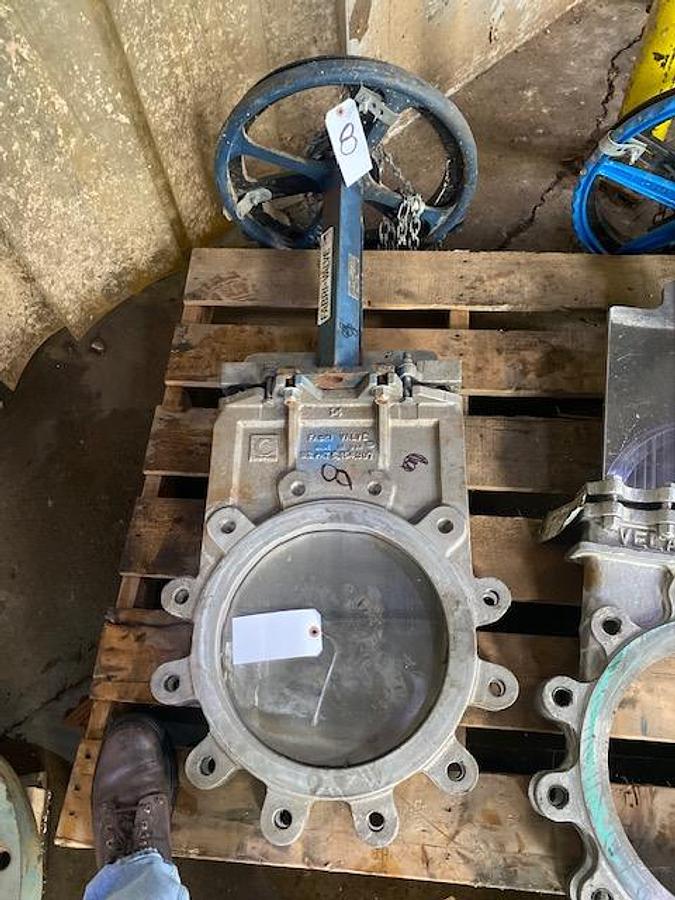 Used ITT 14" DIA. MANUAL SLIDE GATE VALVE T-316 S/S
