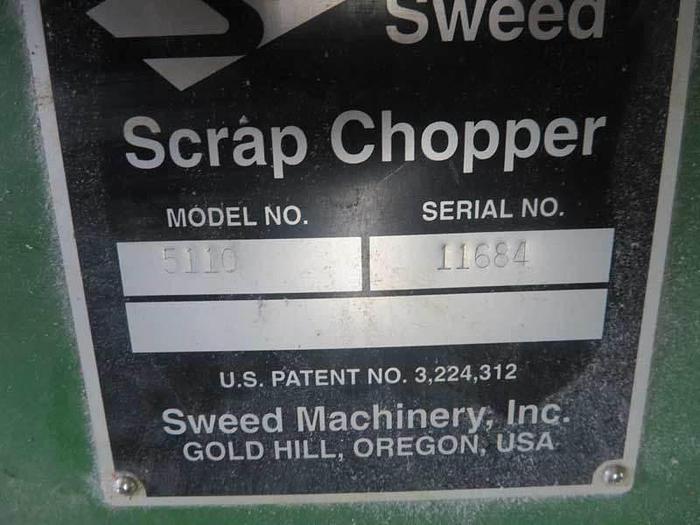 Used SWEED MACHINERY INC. MODEL 5110 SCRAP CHOPPER pending JE10/13/25