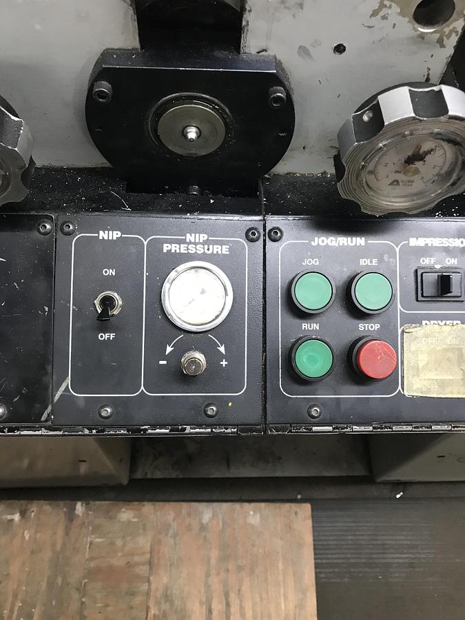 Used 13" ALLIED MODEL 313 4 COLOR 3 DIE STATION FLEXO PRESS