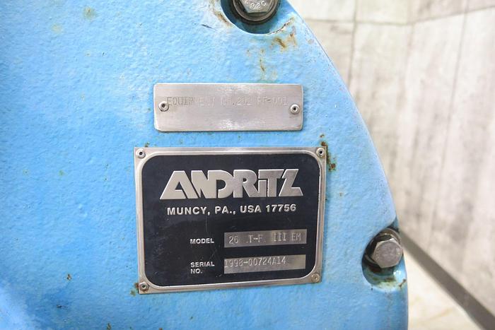 Used SPROUT-WALDRON - ANDRITZ  MDL.  26TF III  26" REFINER  TYPE III
