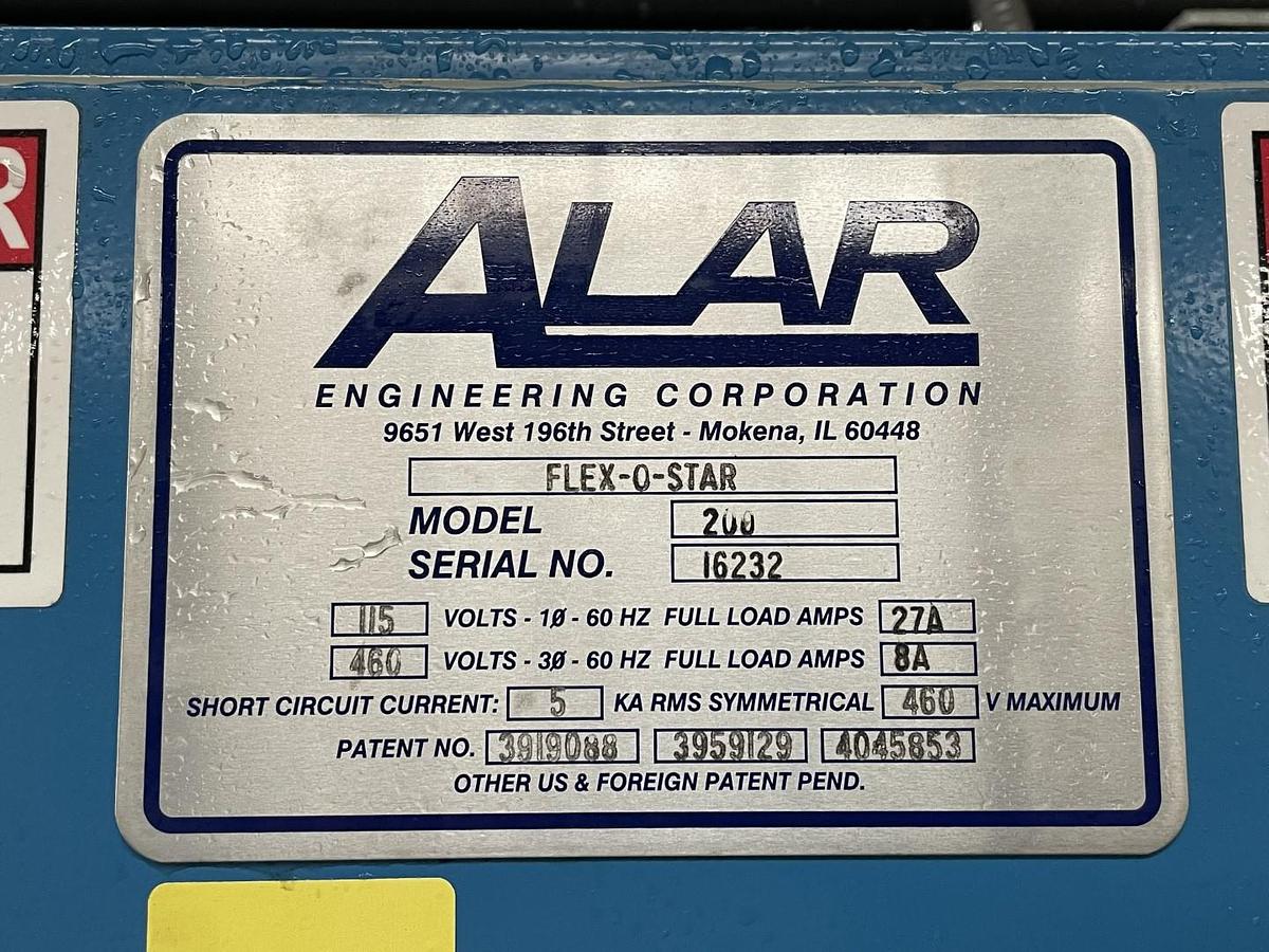 Used ALAR ENGINEERING FLEX-0-STAR MODEL 200 BATCH DEWATERING SYSTEM
