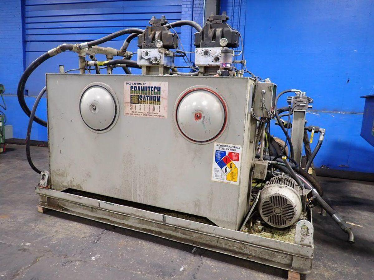 Used 63" GRANUTECH SATURN ROTO-GRIND MODEL M160H SINGLE SHAFT SHREDDER 200 HP