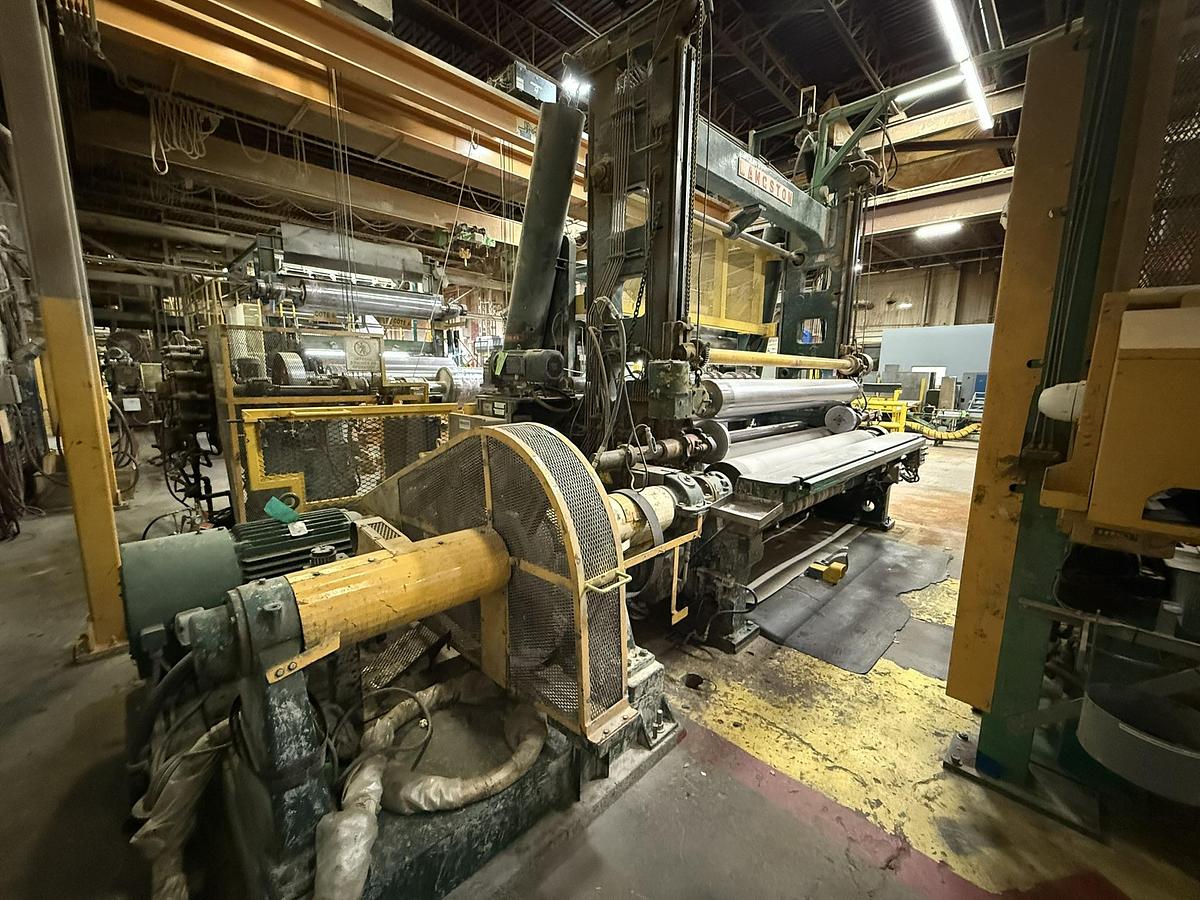 Used 110" FACE LANGSTON MODEL DA TWO DRUM SLITTER REWINDER 72" REWIND DIAMETER