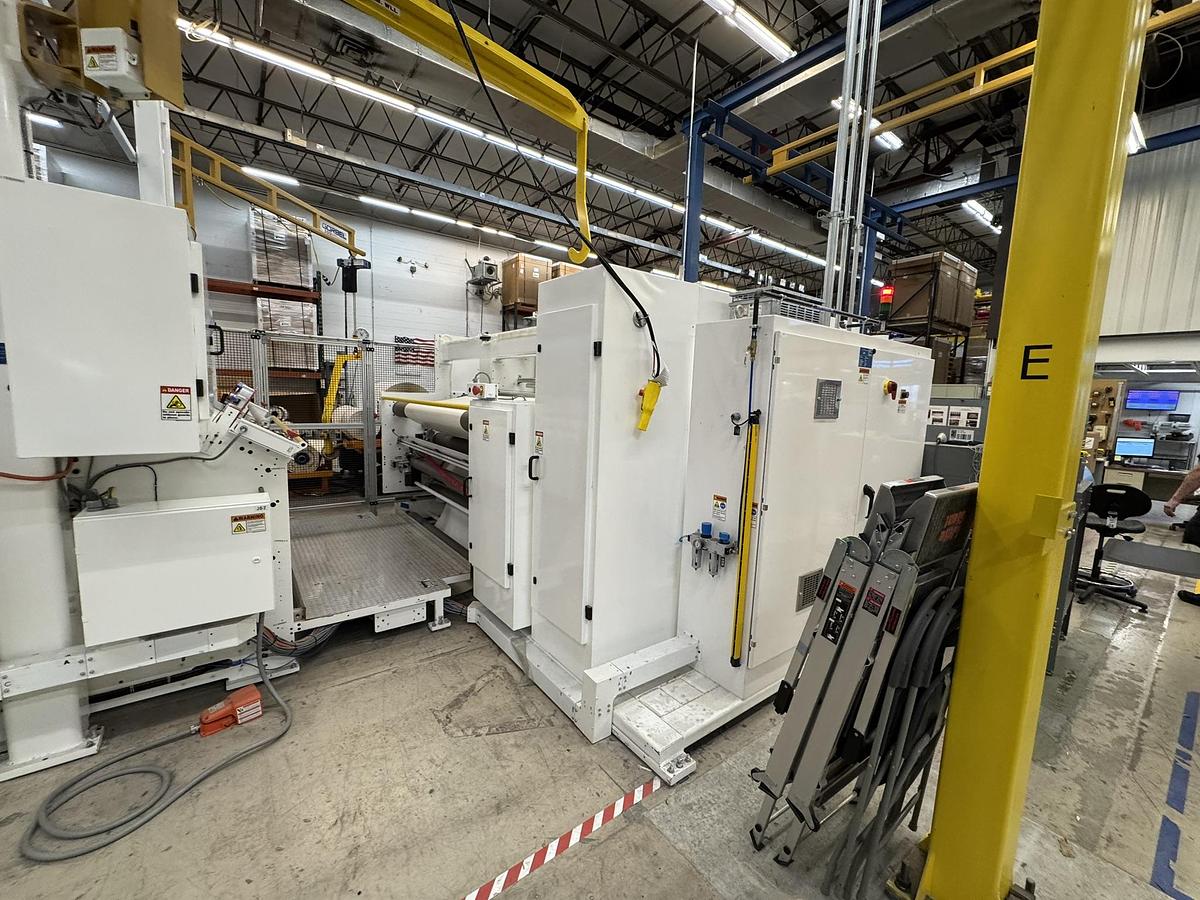Used 72" WIDE CATBRIDGE LAMINATION LINE & TURRET REWINDER - MFG 2023