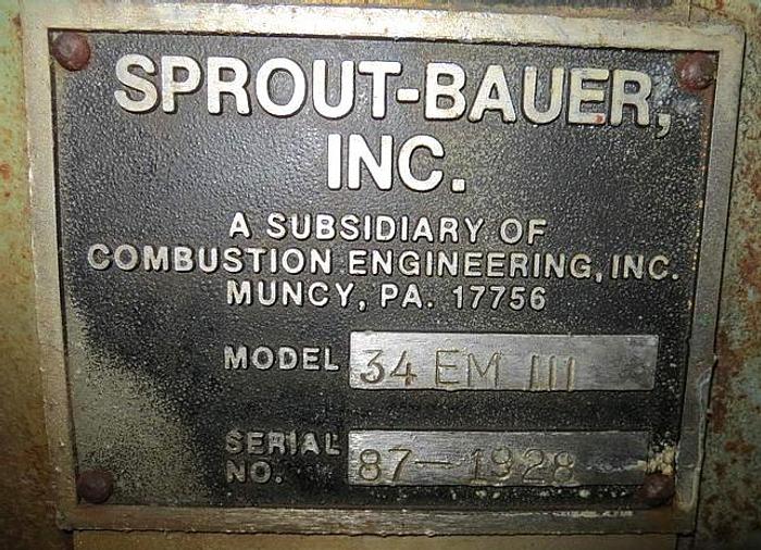 Used SPROUT BAUER 34EM 111