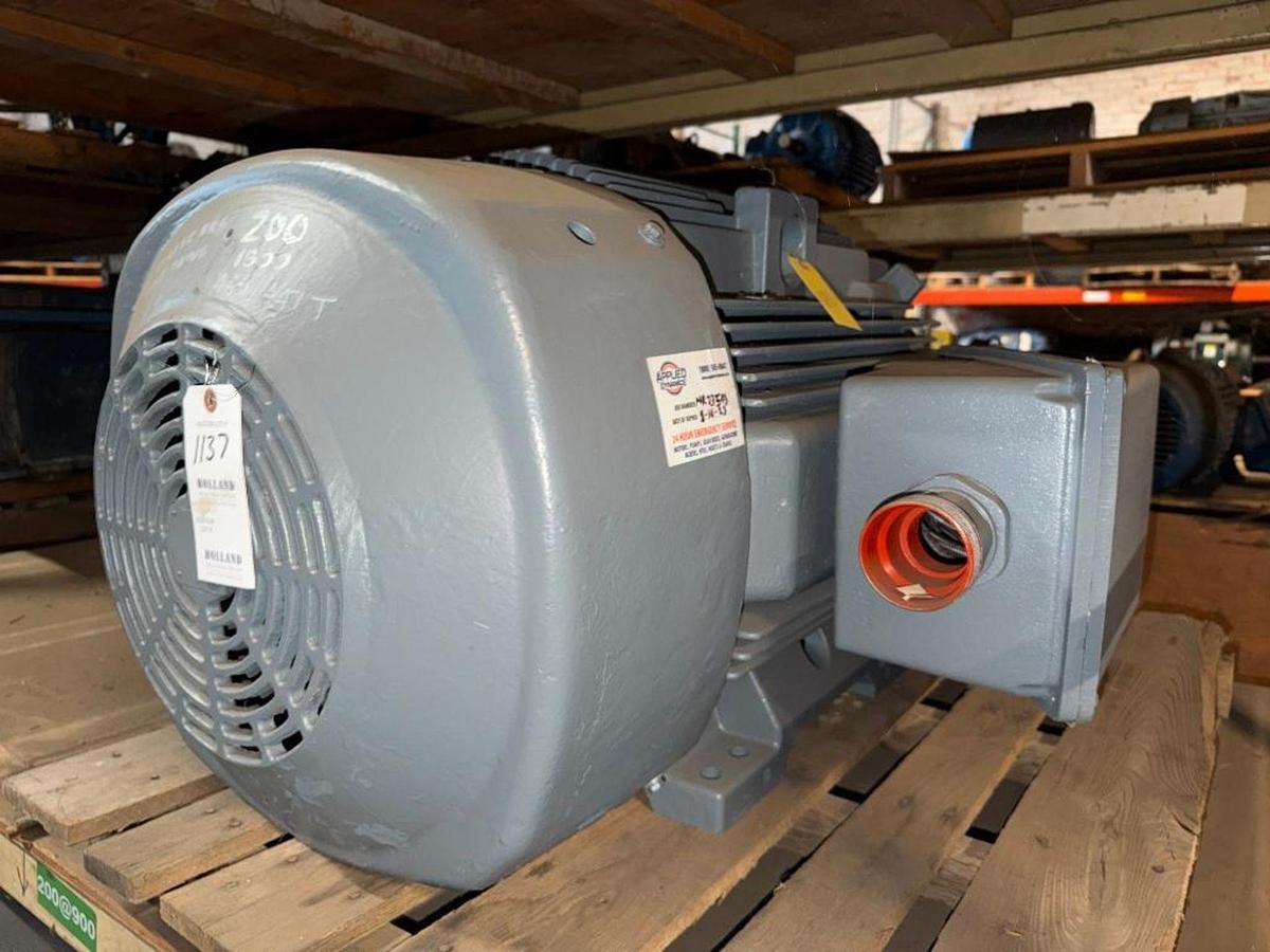 Used 200HP GE MOTORS 575V AC MOTOR 445T FRAME OVERHAULED AUGUST 2023
