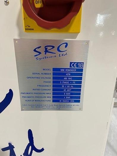 Used 24" WIDE SRC SYSTEMS MODEL 1010 REVERSIBLE DOCTOR MACHINE 40" DIAMETERS