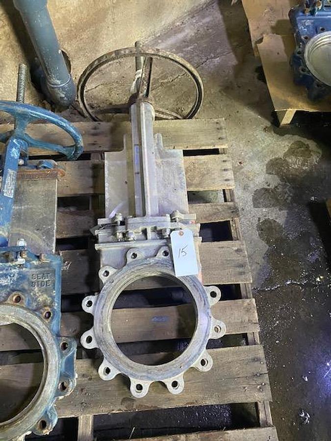 Used VELAN 10" DIA. MANUAL SLIDE GATE VALVE S/S