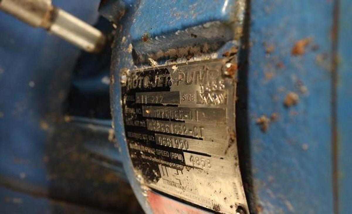 Used ROTOJET MODEL R11 2X2 HIGH PRESSURE PUMP