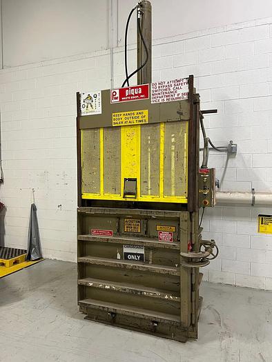 Used PIQUA VERTICAL CARDBOARD BALER 30" x 60" 15HP