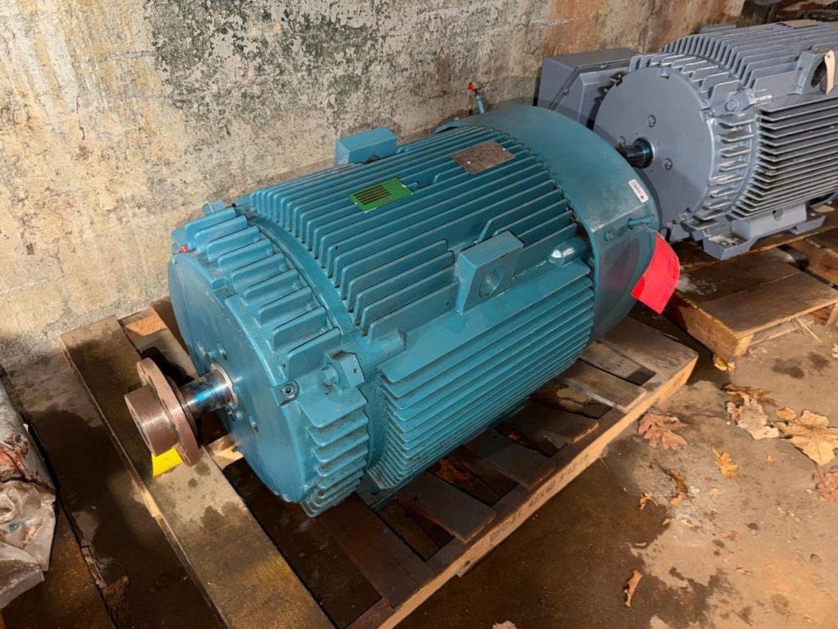 Used 125HP GE MOTOR AC MOTOR FRAME 445TS OVERHAUL/REWIND 2015