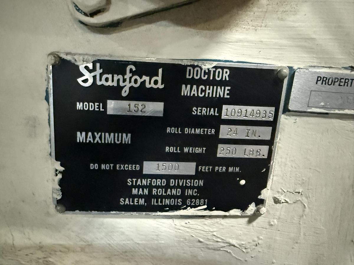 Used 32" WIDE STANFORD MAN ROLAND MODEL 152 FW DOCTOR REWINDER