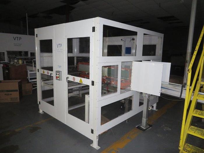 Used 112" BAOSUO BATHROOM TISSUE LINE WITH VTP CARTON ERECTOR, PACKER & VTP 8450 WRAPPER