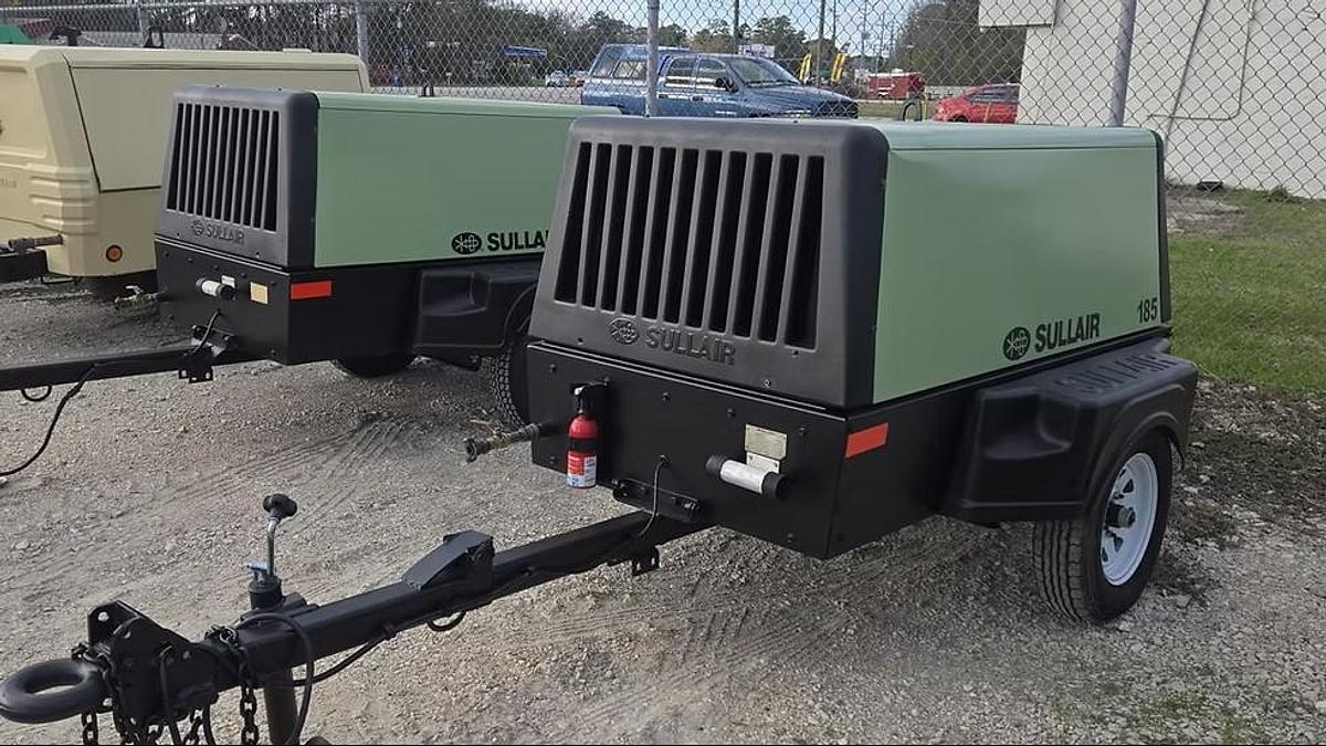 Used SULLAIR MODEL 185 PORTABLE AIR COMPRESSOR