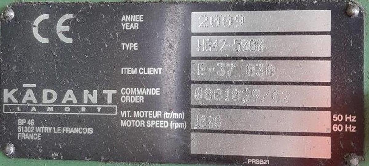 Used KADANT HYDRAPURGE MODEL HG42-5000 MFG 2009