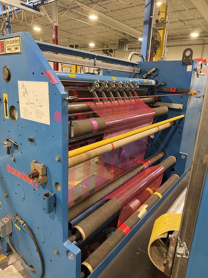 Used 62" DUSENBERY MODEL 835-24 DUPLEX SLITTER REWINDER 24" REWIND DIAMETER