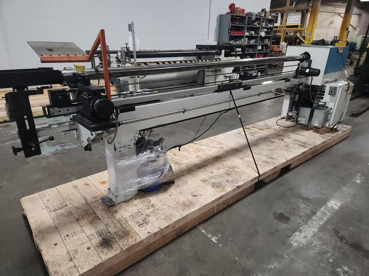 Used 120" WIDE AUTOMATIC HANDLING MODEL SHARK-10 CORE CUTTER 3" CORES