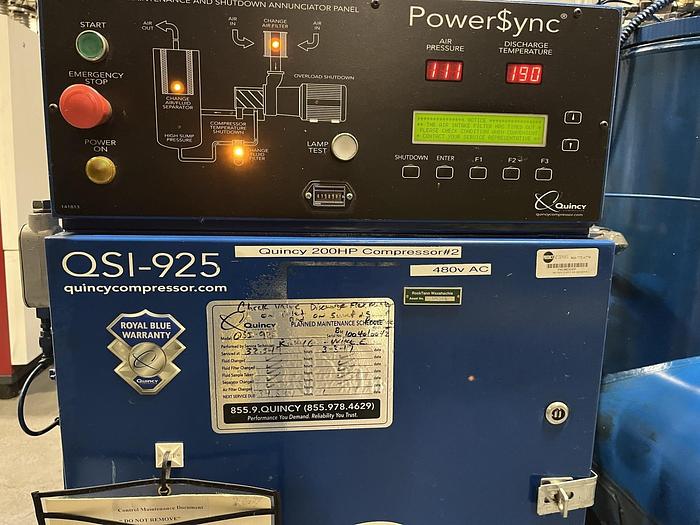 Used QUNICY MODEL QSI-925 AIR COMPRESSOR