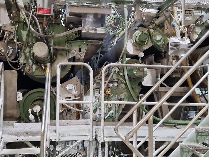 Used 220" (5.6M) VOITH PAPER MACHINE WITH SPEED SIZER 170,000 TPY 