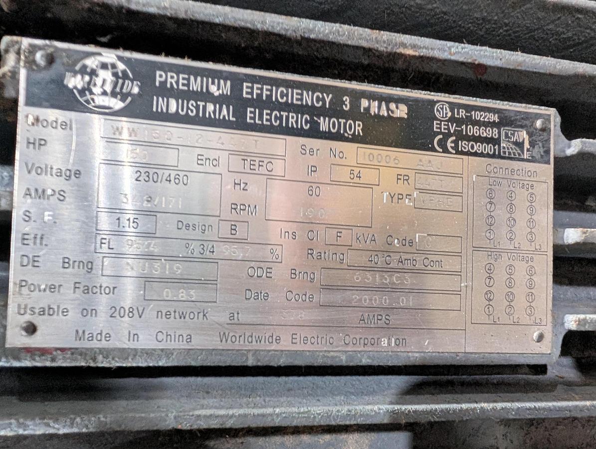 Used BLACK CLAWSON SIZE III ULTRA SCREEN WITH MOTOR