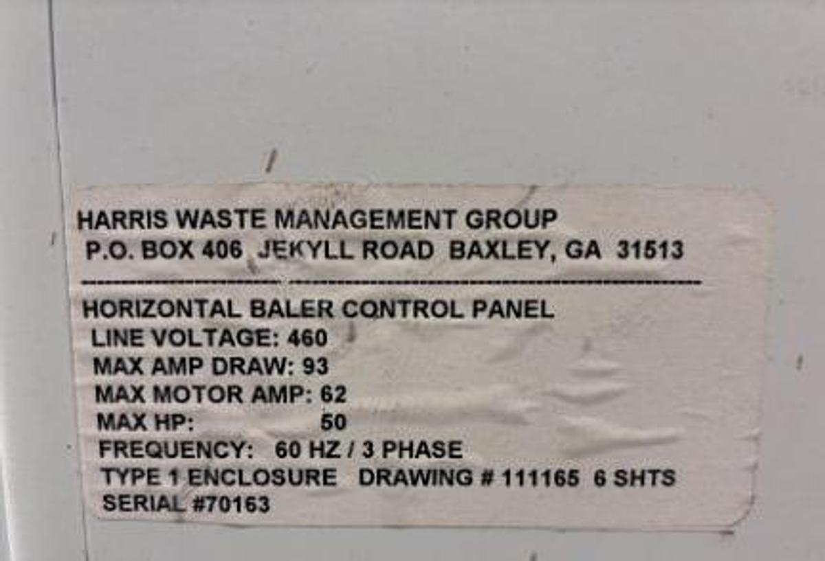 Used SELCO MODEL HLO-128A5OT HORIZONTAL AUTOTIE BALER WITH CONVEYOR 50HP 8" CYLINDER