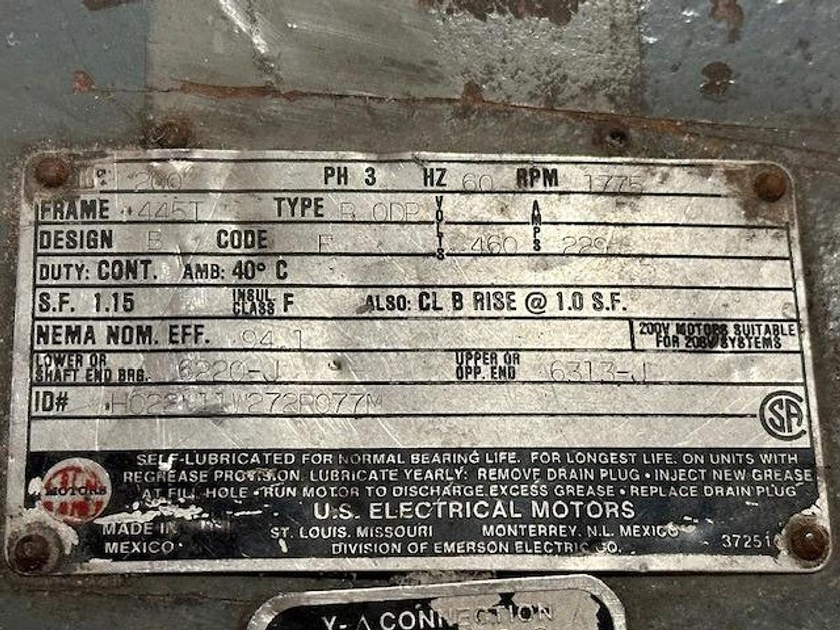 Used BATTENFELD GLOUCESTER MODEL 1428HD GRANULATOR 200 HP