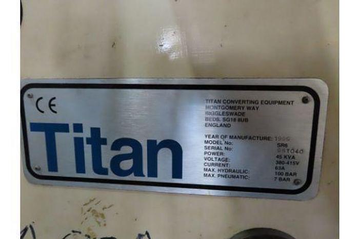 Used 59" TITAN SR6 CANTILEVERED DUPLEX SLITTER REWINDER - PENDING LS