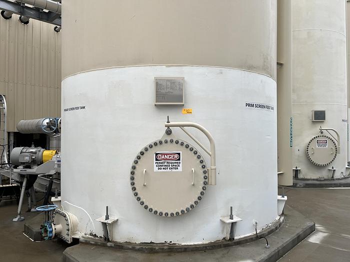 Used 25,000 GALLON T BAILEY A36 STEEL TANK 24' TALL 14' DIAMETER MANUFACTURED 2018