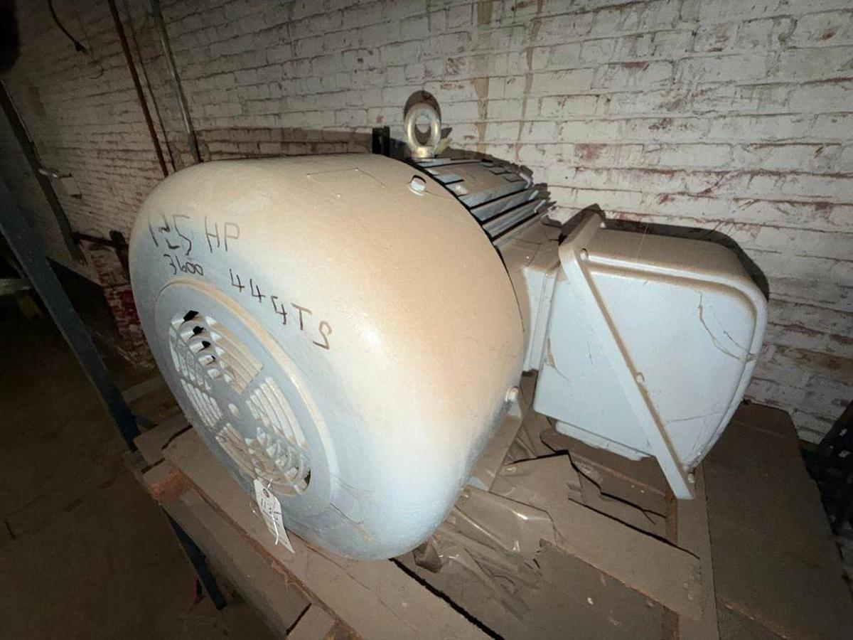 Used 125HP TECO-WESTINGHOUSE AC MOTOR FRAME 444TS