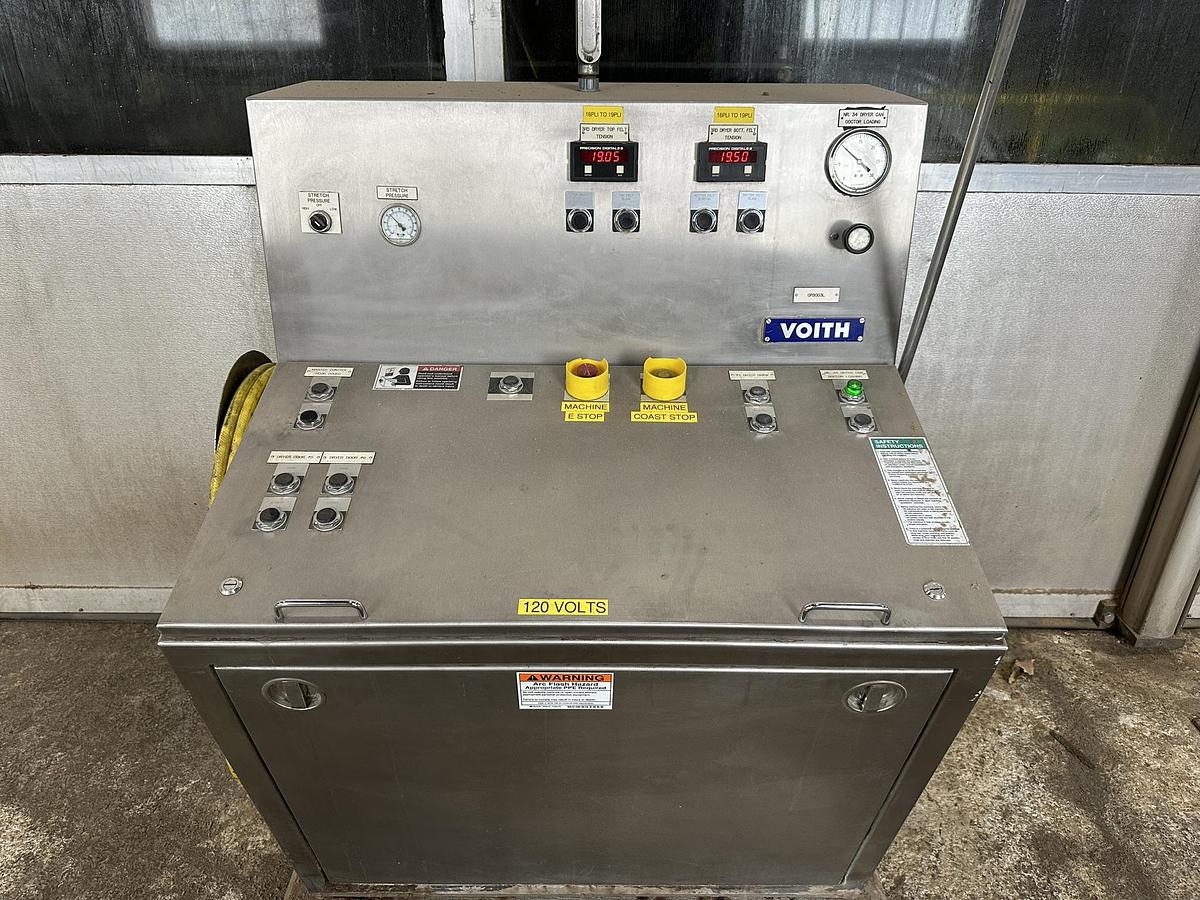 Used 110" (2.8M) VOITH FOURDRINIER PAPER MACHINE WITH DUOFORMER D SHOE PRESS SECTION MANUFACTURED 2002