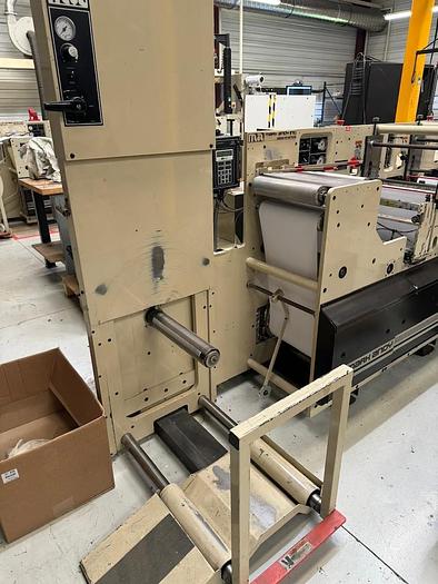 Used MARK ANDY 2200 13" WIDE 4 COLOR FLEXO PRESS 2 DIE STATIONS