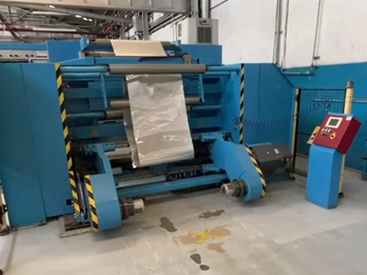 Used 41" (1050mm) WIDE KAMPF CONSLIT III 10/085 ALUMINUM FOIL DUPLEX SLITTER REWINDER